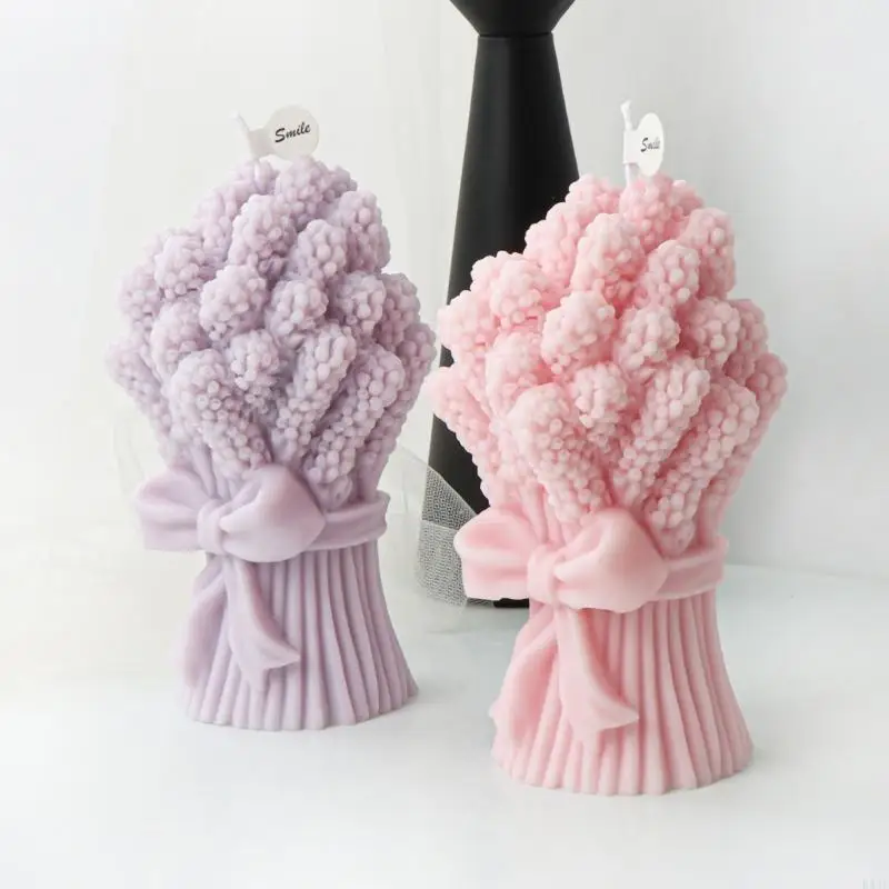 

K43F Bouquet Flower Silicone Mold Butterfly Knots Soap Resin Molds Wedding Gift