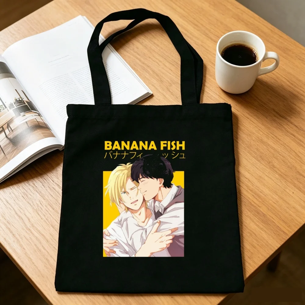 Banana Fish tote bag torba na zakupy bolsas de tela grocery foldable shopper woman
