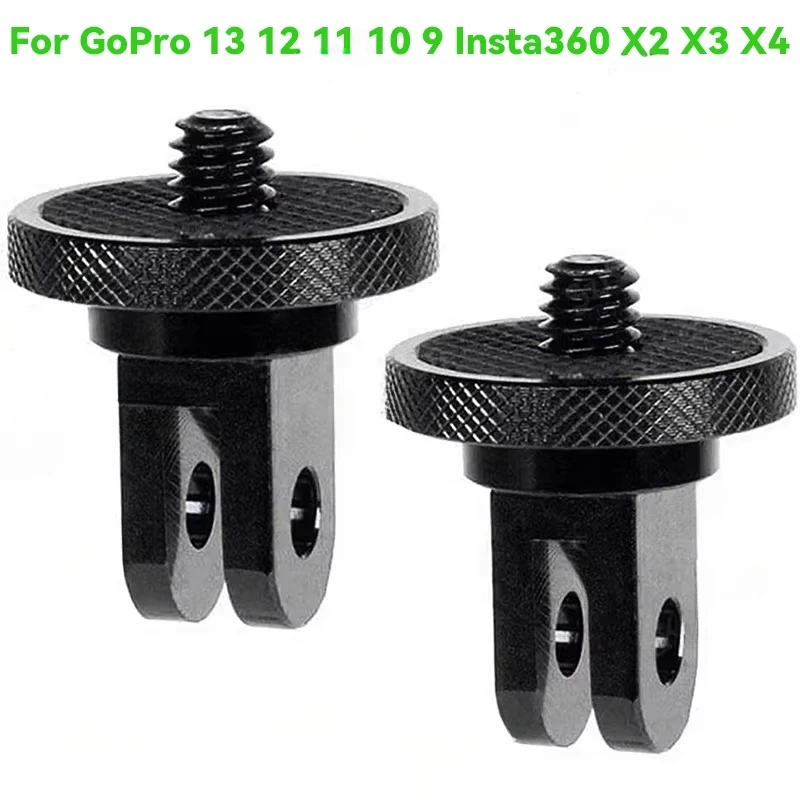 1/4 Inch Screw Tripod Adapter 360 Rotating Mount Holder For Go Pro 13 12 11 10 9 Insta 360 X5 X4 DJI OSMO 360 Camera Accessories