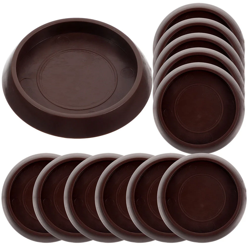 15Pcs Furniture Coaster Round Plastic Caster Pads Chair Stoppers Floor Protectors Non-Slip Durable Furniture Coasters