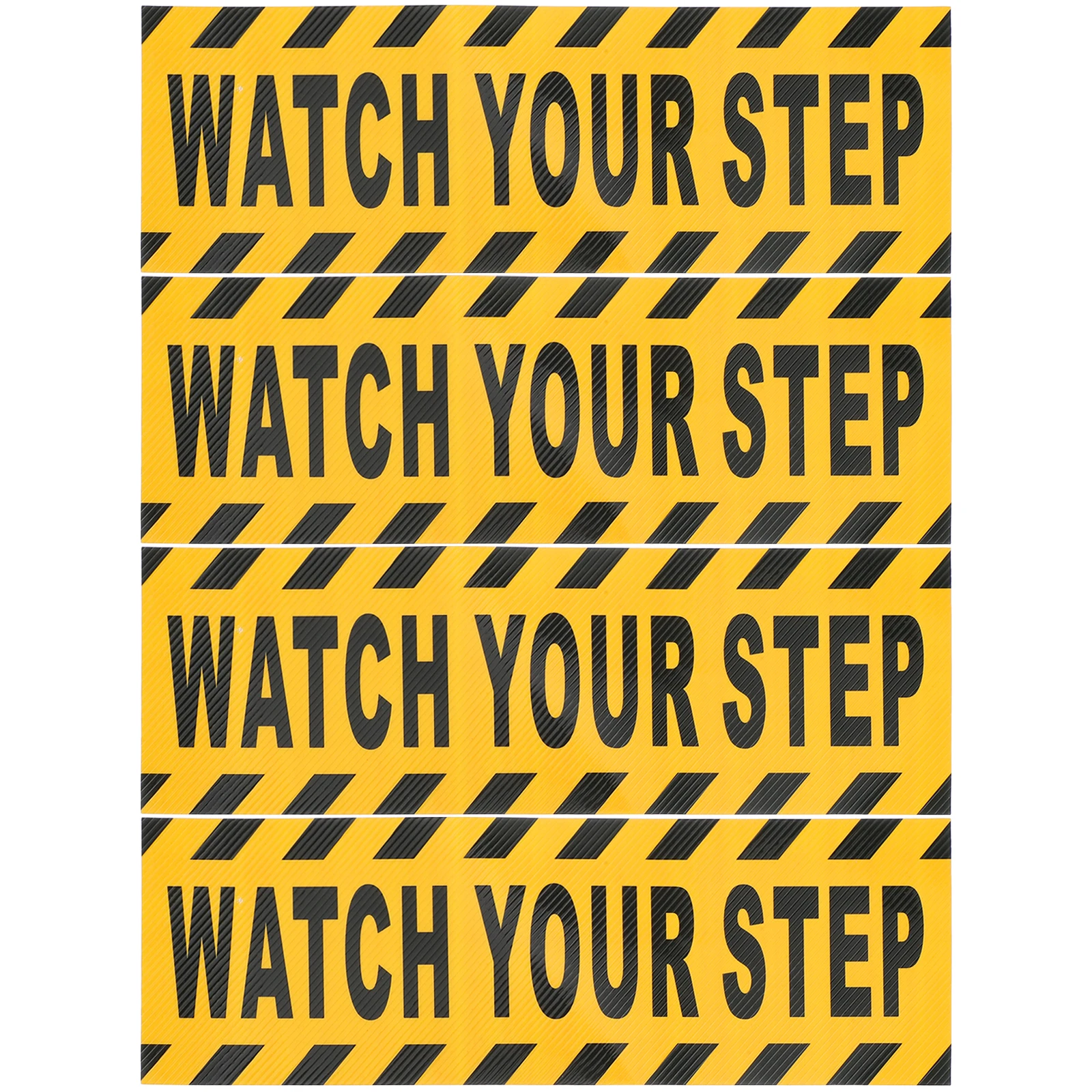 4 قطعة ملصق تحذير أسود أصفر شريط مضاد للانزلاق دائم بولي كلوريد الفينيل الممشى السلامة الشارات لمكان العمل أرضية مبللة الدرج مول الحذر