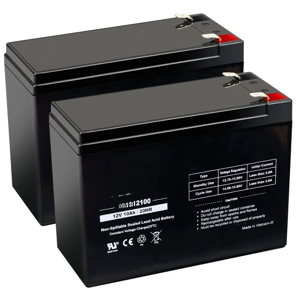 

EXP12100 - (2 шт.) Аккумулятор 12В 10Ач SLA AGM перезаряжаемый для систем сигнализации и ИБП, инвалидных колясок, скутеров, 12-вольтовый, на заказ