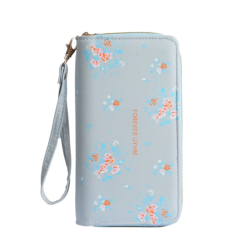 Fashion women's mobile wallet Double zipper large capacity purse multi-function clutch bag