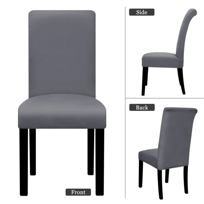 Solid Colors Chair Cover Dining Room Chair Seat Cover Restaurant Weddings Hotel Elastic Flexible Stretch Spandex Chair Covers