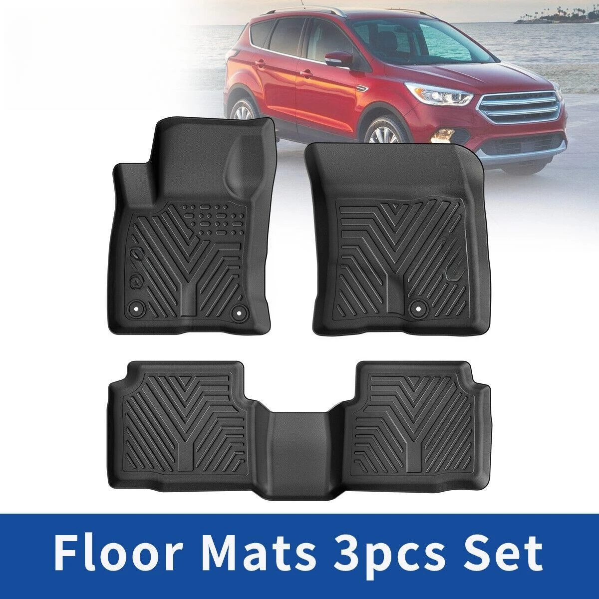 

3D Mold Front & Rear Floor Mats For 2020-2023 Ford Escape All Weather Car Liners