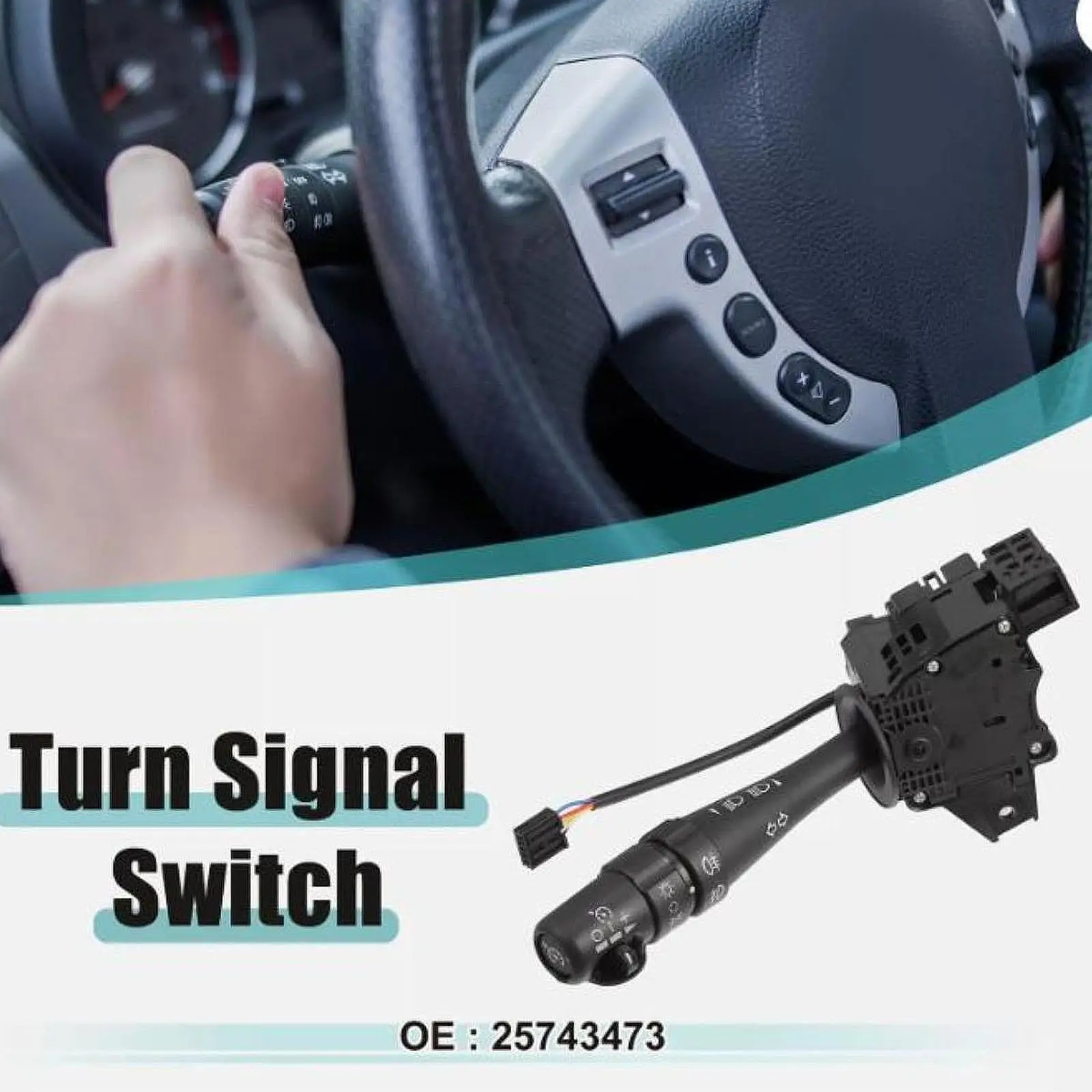 

25743473 Steering Column Switch Lights Switch Black Accessories for Cadillac Export SRX 04-06 Sturdy Repair Parts Supplies