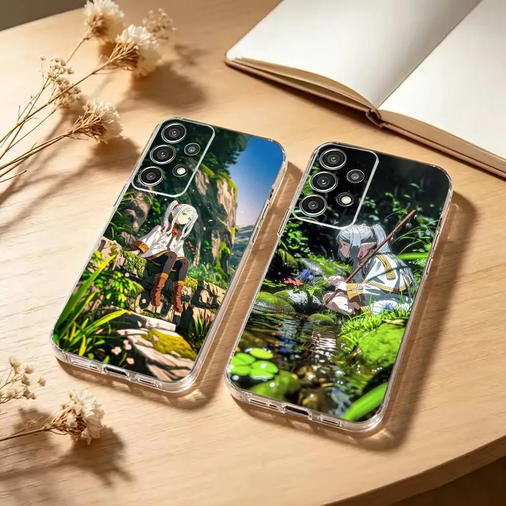 Magic girl F-Frieren cute Phone Case Soft Transparent Case For Samsung S25,S24,S21,S23,S22,S30,Plus,S20,Ultra