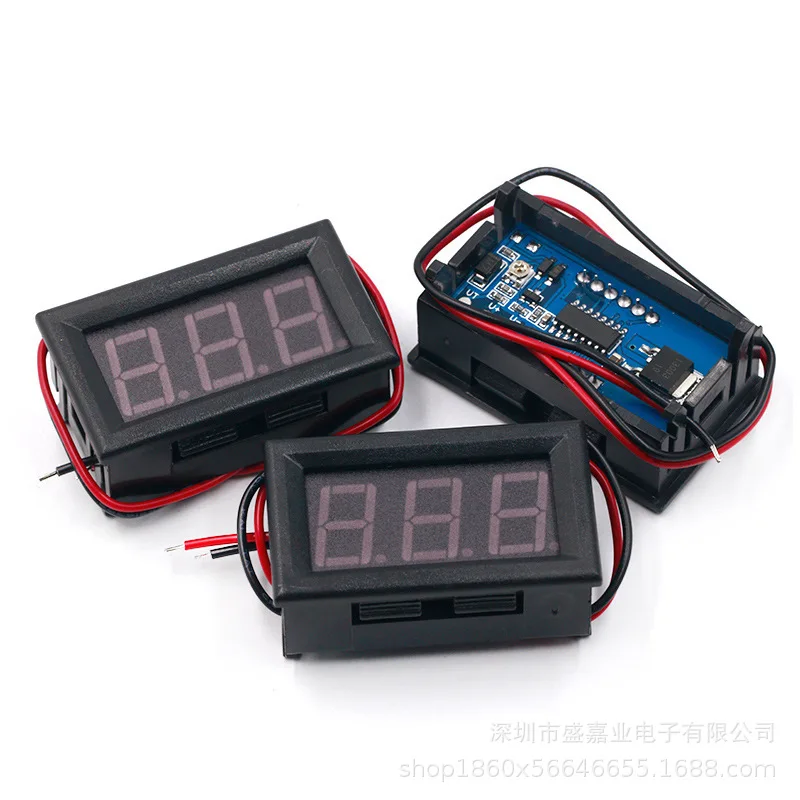 2/3 Wires DC 5-120V Digital Car Voltmeter Automotive Voltage Meter LED Display Voltage Tester For 6V 12V Electromobile Motorcycl