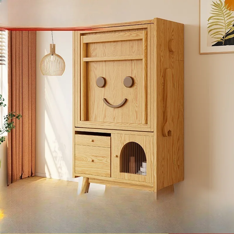 

robot dining table and locker integrated personalized creative storage retractable small apartment dining table combination