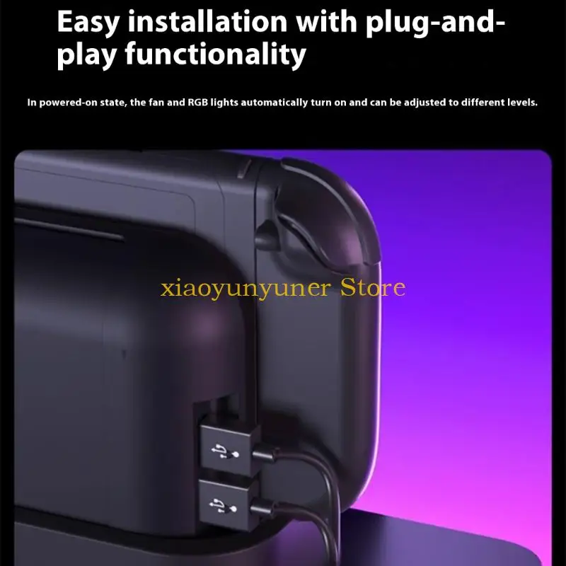 

P9JB Игровая охлаждающая станция Активный контроль температуры Двухскоростной вентилятор Безопасное крепление Кронштейны ABS для