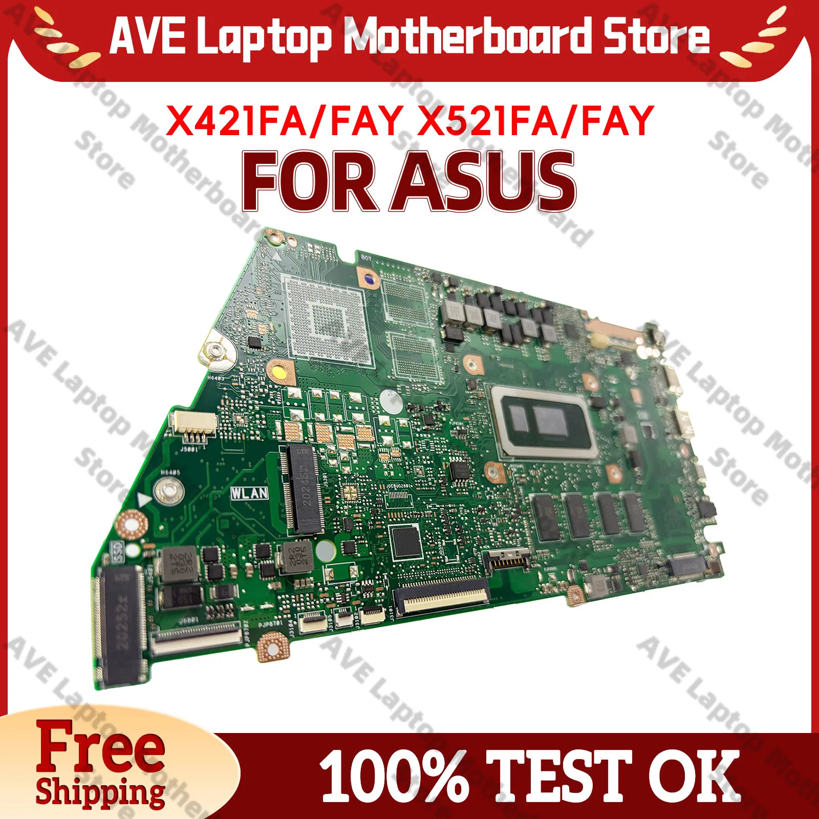 

X421FA X421FAY Laptop Motherboard For ASUS X421FP X421FL V4050F X421F X421FPY X421FQY I421F S5600FMainboard 10th Gen I3 i5 i7