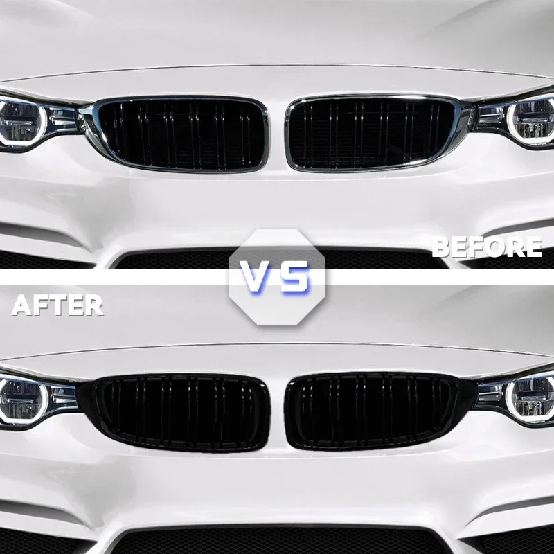 Car Styling Front Kidney Grille Dual Slat Grille For BMW 4 Series F32 F33 F36 M3 F80 M4 F82 425i 430i 440i 435i Auto Accessories