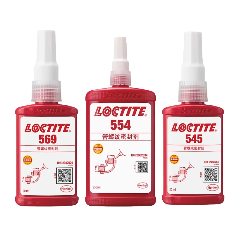 100% الأصلي لوكتايت 542 545 554 586 569 موضوع تسرب اللاهوائية الغراء الهيدروليكية الهوائية السائل مانع التسرب