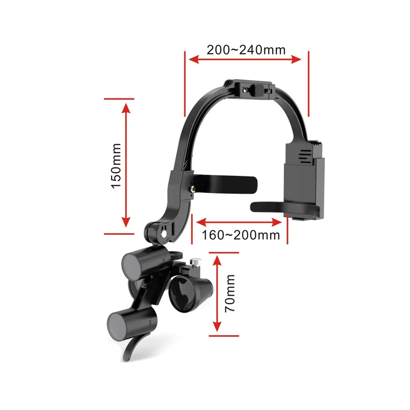 Lupas dentales Binocular LED inalámbricas, lámpara de faro Dental recargable, gafas de aumento quirúrgicas de lujo para dentistas