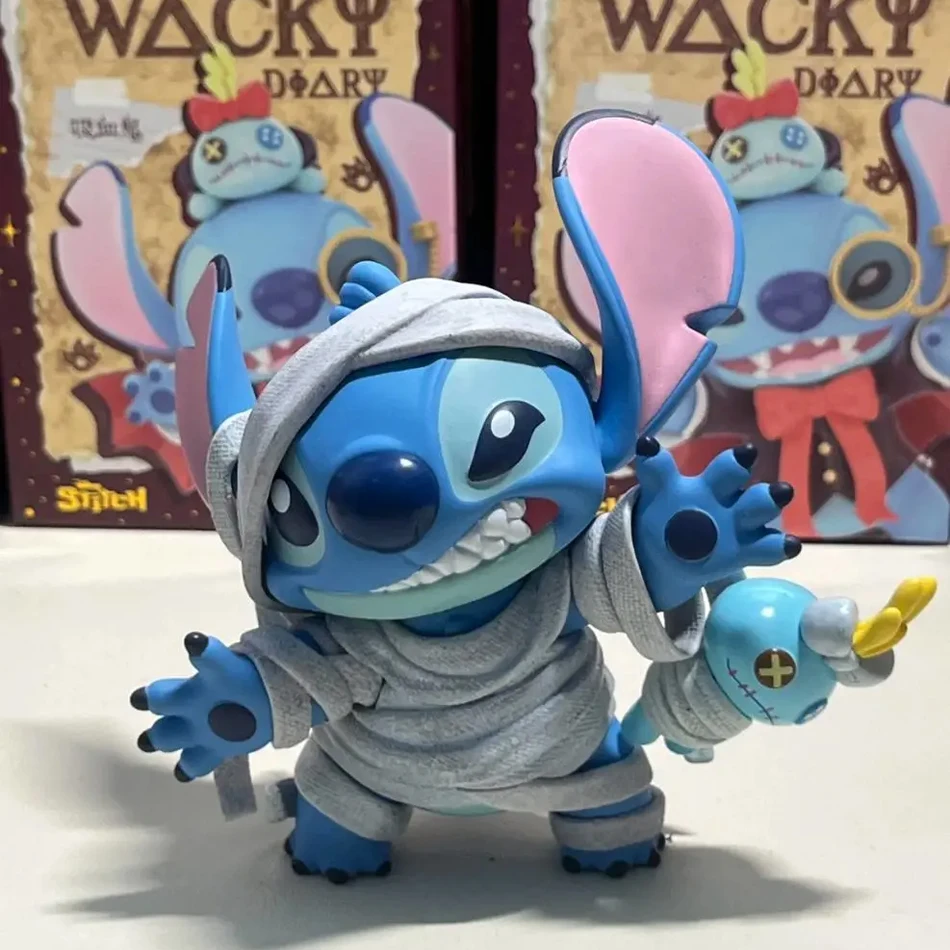 6pcs Disney Stitch Weird Diary V2 Series Anime Figures Mystery Box Collectible Cute Pvc Statue Doll Children Birthday Gifts