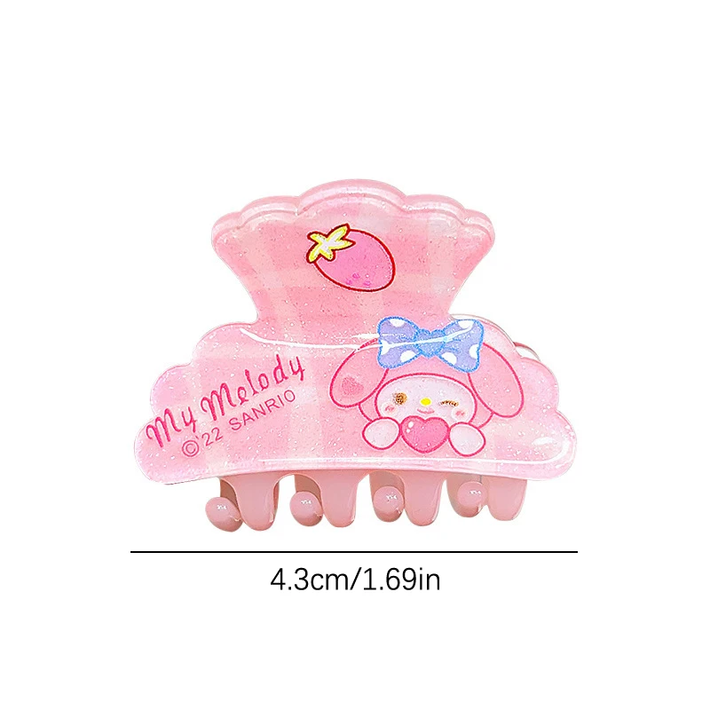 Sanrio Mini Garra De Cabelo para Meninas, Hello Kitty Hairpin, Rabo De Cavalo Clipe De Tubarão, Acessórios Dos Desenhos Animados Kawaii, Cinnamoroll Olá Kitty Presentes