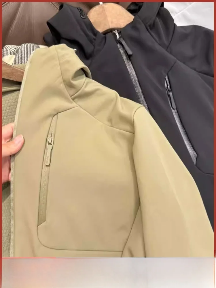 

Уличное мужское ветрозащитное водонепроницаемое пальто Fce Jaet с капюшоном, мягкое пальто ell, весенне-осеннее молодежное пальто с подставкой на молнии