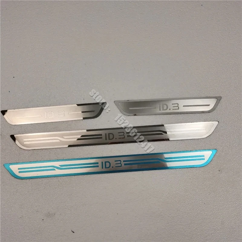 for Volkswagen ID.3 VW ID3 2020-2024 Sticker Stainless Steel Scuff Plate/Door Sill Scuff Plate Welcome Pedal Car-styling