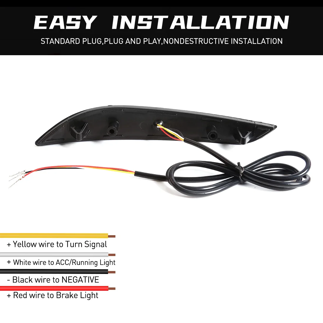 Waterproof Car Accessories Suitable For Chevrolet Cruze 2017 2018 Rear Bumper Reflector Brake Warning Dynamic Turn Signal 12V