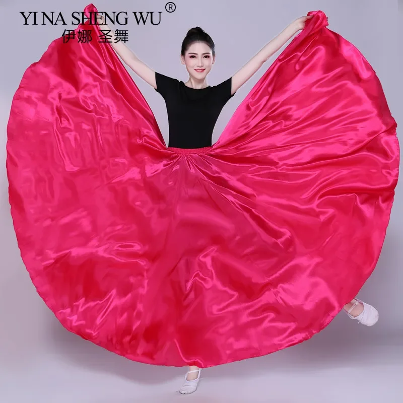 Kinder-Tanz-Rock mit großer Schaukel, Ballett-Tanz, 720-Grad-Chiffon, lange Röcke, Tänzerin, Übungskleidung, professioneller Bühnentanzrock