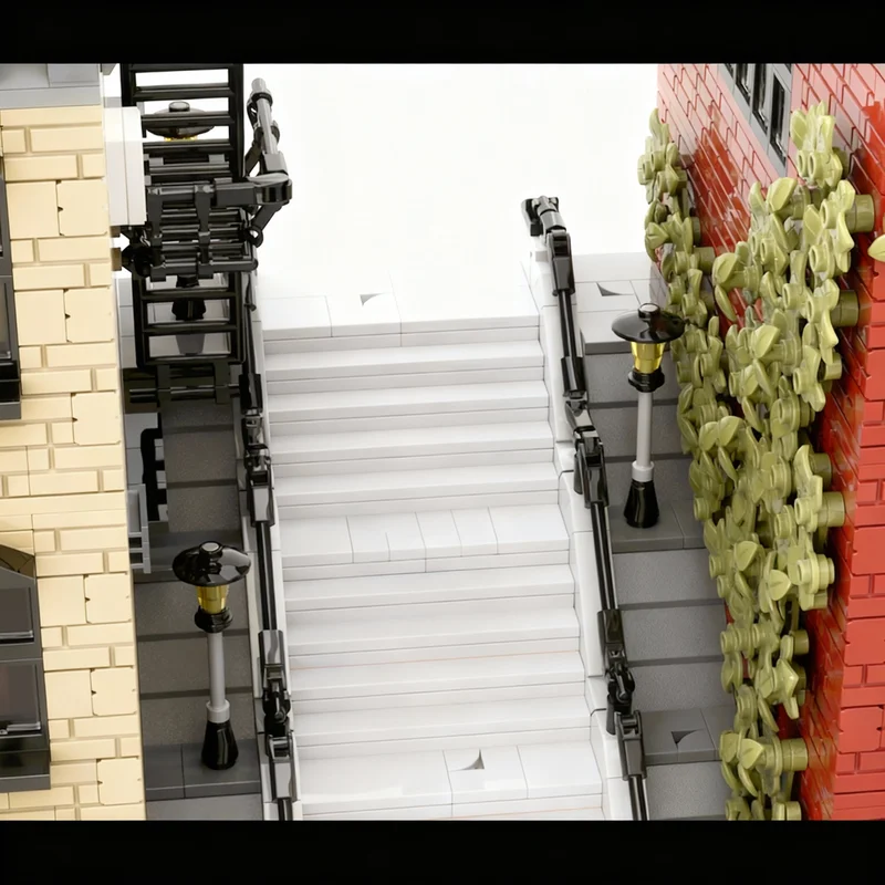 3889 elementów MOC Joker Schody Modułowa Ulica Superbohaterowie DCD Model Klocki Konstrukcyjne Zabawka Prezent na Boże Narodzenie Cegła