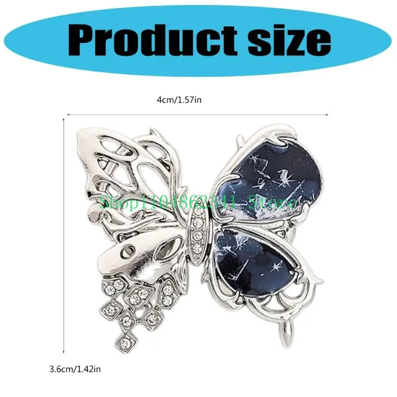 5asd staccabile decorativo fibbie in Durabilità Disteria in metallo Fissatrici in metallo per vari stili jeans