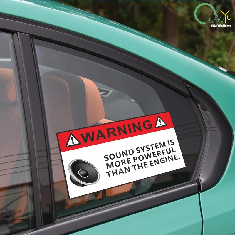 for Funny Sound System Warning Sticker Set Vinyl Decal Sub JDM Car Woofer Car Laptop Motorcycle Car Styling