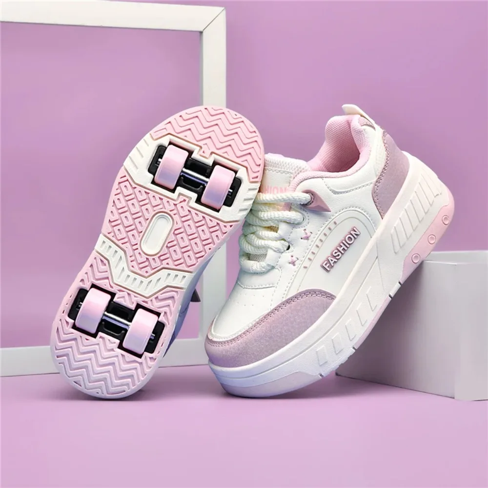 

2026 New style four-wheel running shoes wheel shoes children's roller skating shoes Outdoor roller skates Kids sneakers