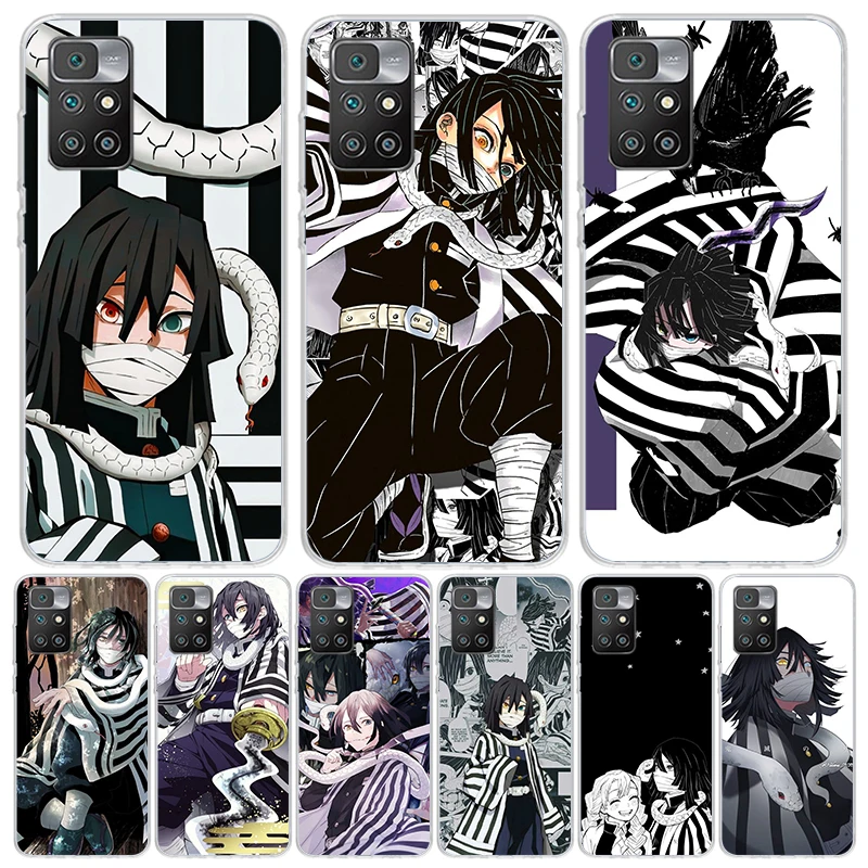 Demon Slayer Iguro Obanai Phone Case For Xiaomi 12C 12 10C 10 10A 9C 9 9A 9T 8A 8 7A 7 6A 6 Pro S2 K70 K60 K40 K20 Art Coque Cap