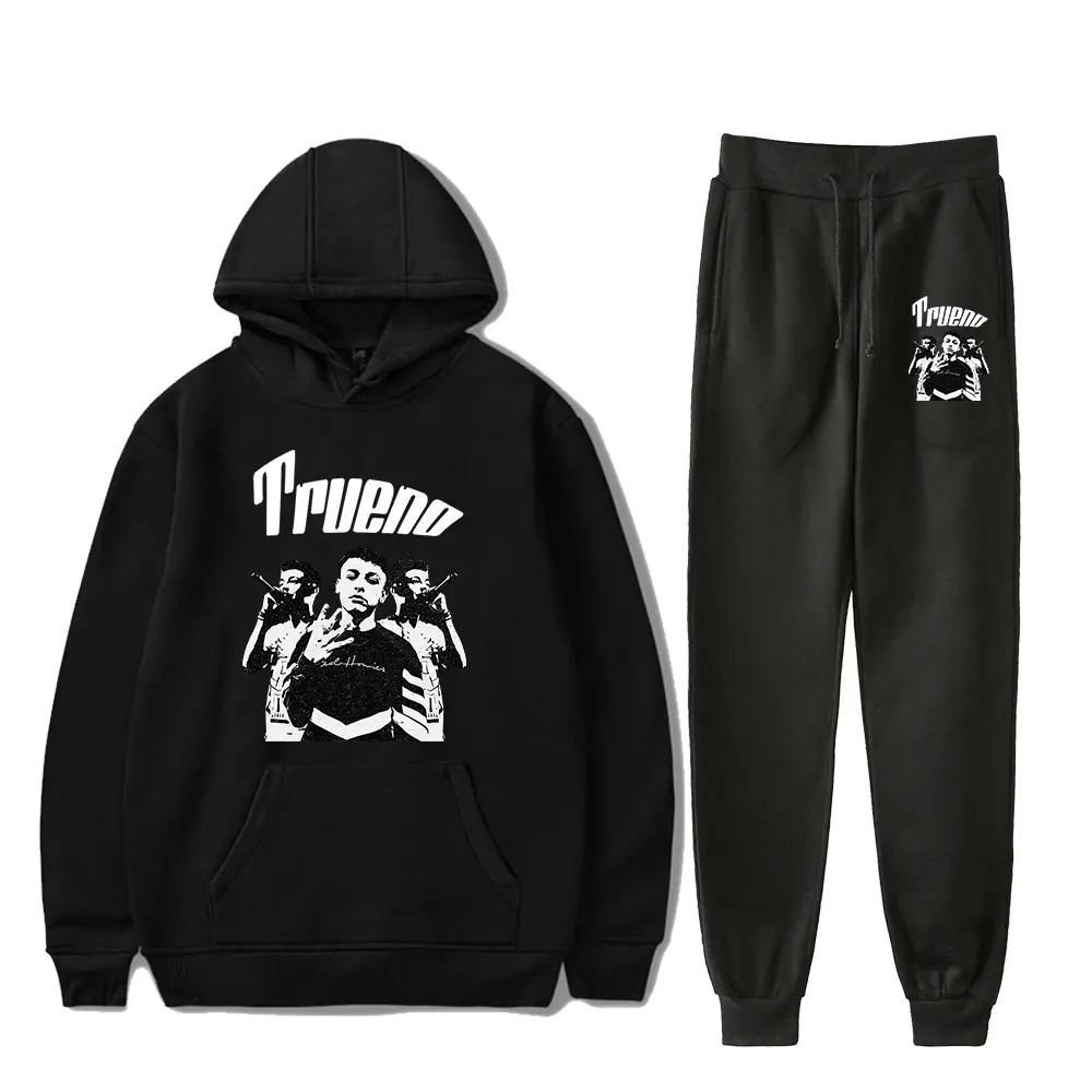 Trueno Rapper Vintage 90s PULLOVER Fashion Merch Hoodies Set Men Women Hoodies Pants Two-Piece Pullover Sports