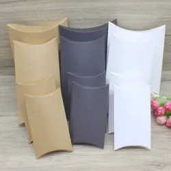 10pc  multis size gifts box vintage kraft white gifts package pillow box paper party suppiles wrapping jewelry package