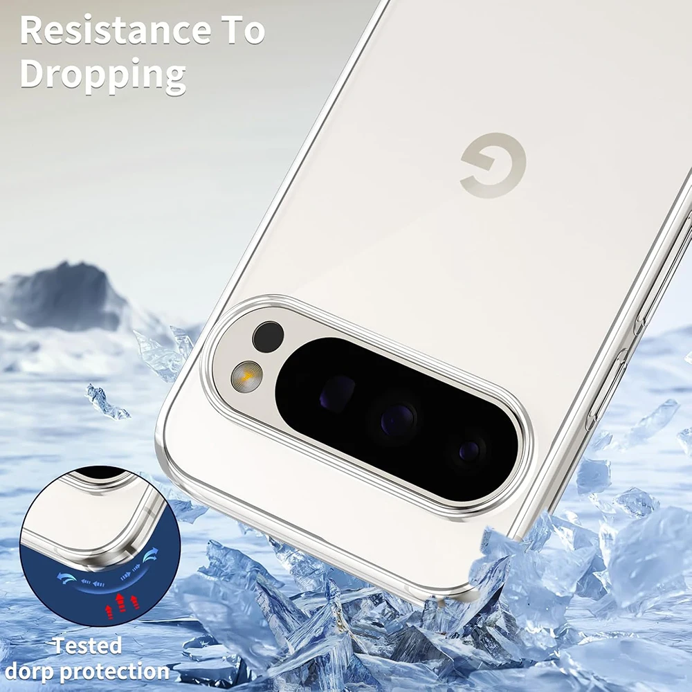 Shockproof Silicone Case For Google Pixel 9A 9 ProXL 8 7 6 A Pro XL 8A 7A 6A Ultra Thin Soft Cover Clear Ultra Thin Shell Fundas