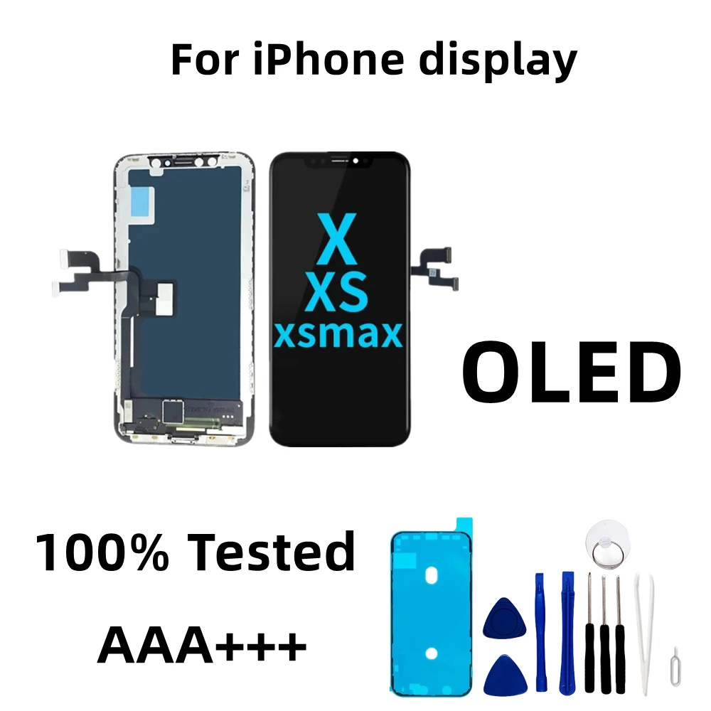 

OLED-дисплей для iPhone X, XR, XS, 11, 12, 11 pro Max, замена экрана для iphone xs max, 11 pro, ЖК-дисплей, 3D сенсорный, True Tone