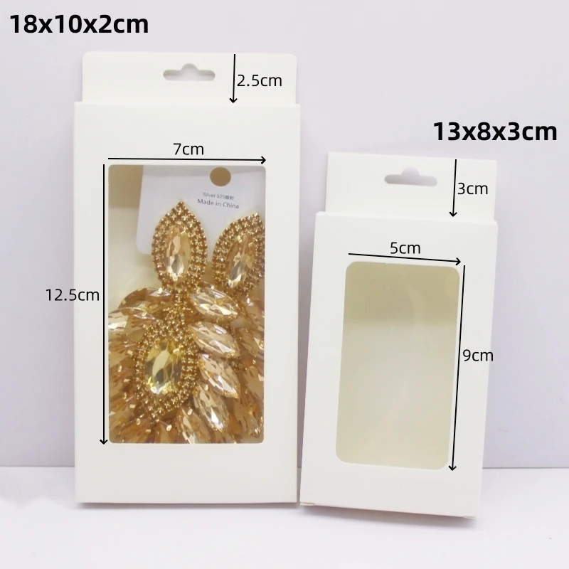 10pcs Black/Kraft Paper/White Window Hanging Box Gift Box Set/Phone Case/Lingerie Display