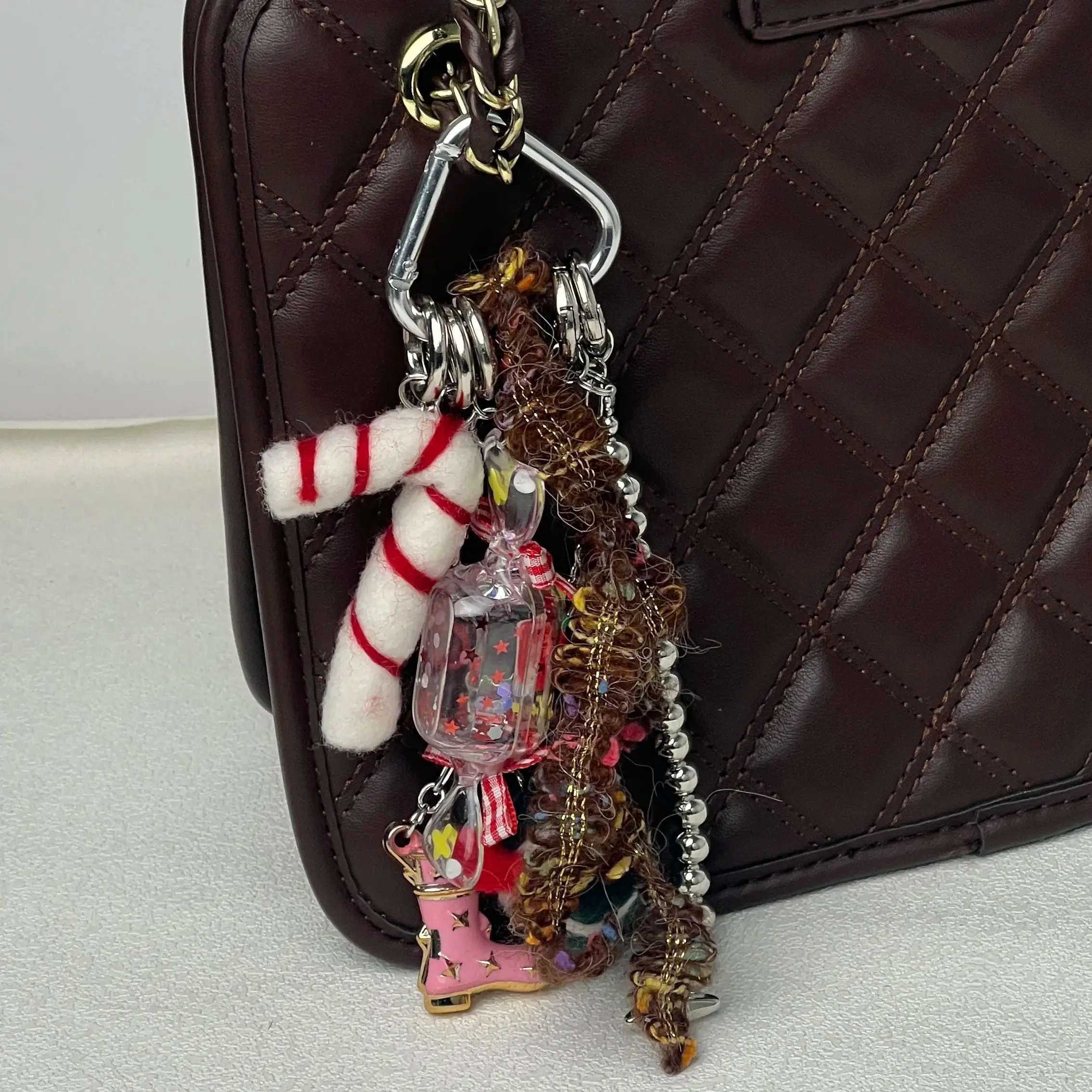 Miu series Christmas elements wool felt Pendant candy Key Chain