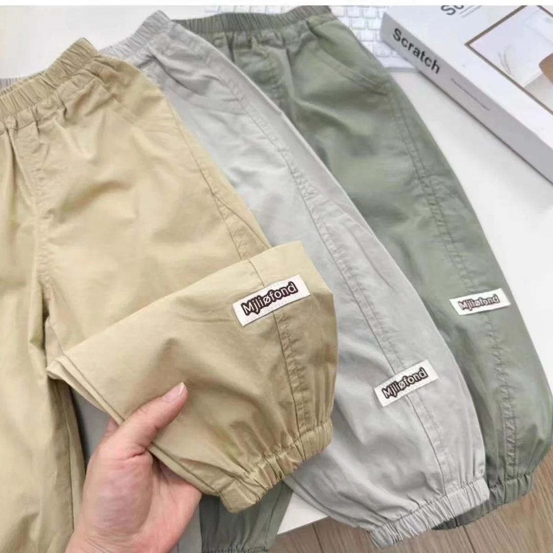 New Summer Boys Pant Handsome Lightweight And Comfortable Mosquito-proof Trousers For 2-8 Years Kids Children Overalls