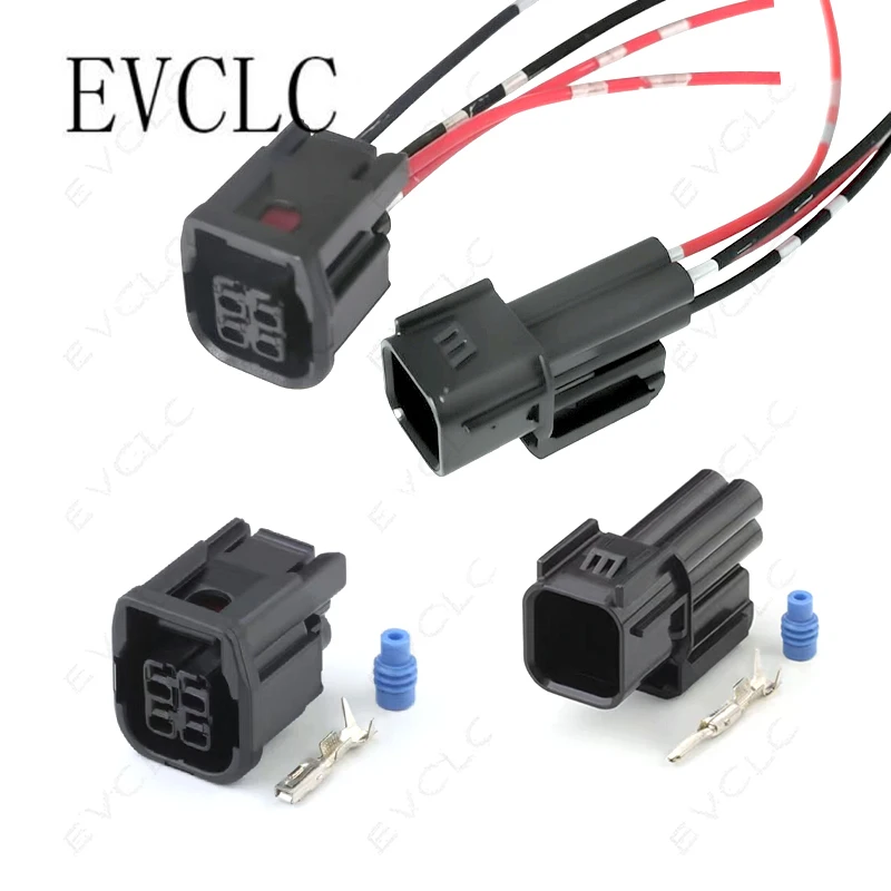 1 Set 4-Pin Waterproof Wiring Harness Connector 6181-6783/6189-7409 for Honda LED Tail Light, Headlight & DRL
