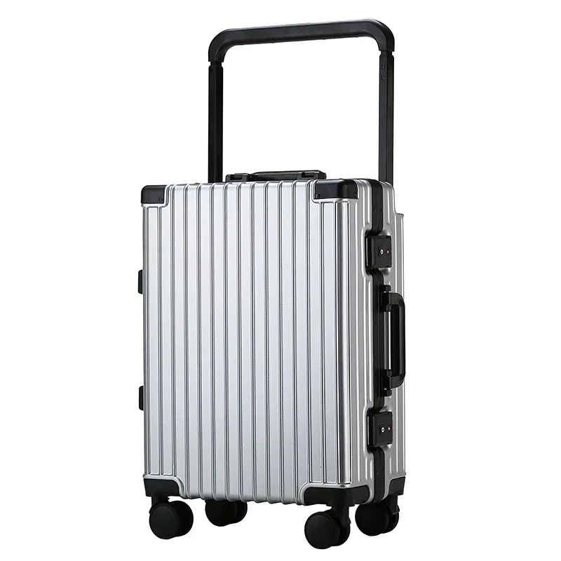 20 22 26 Inch Aluminum Frame Rolling Luggage Travel Suitcase Wide Pull Rod Trunk Large Capacity Case Unisex Carrier Travel Bag