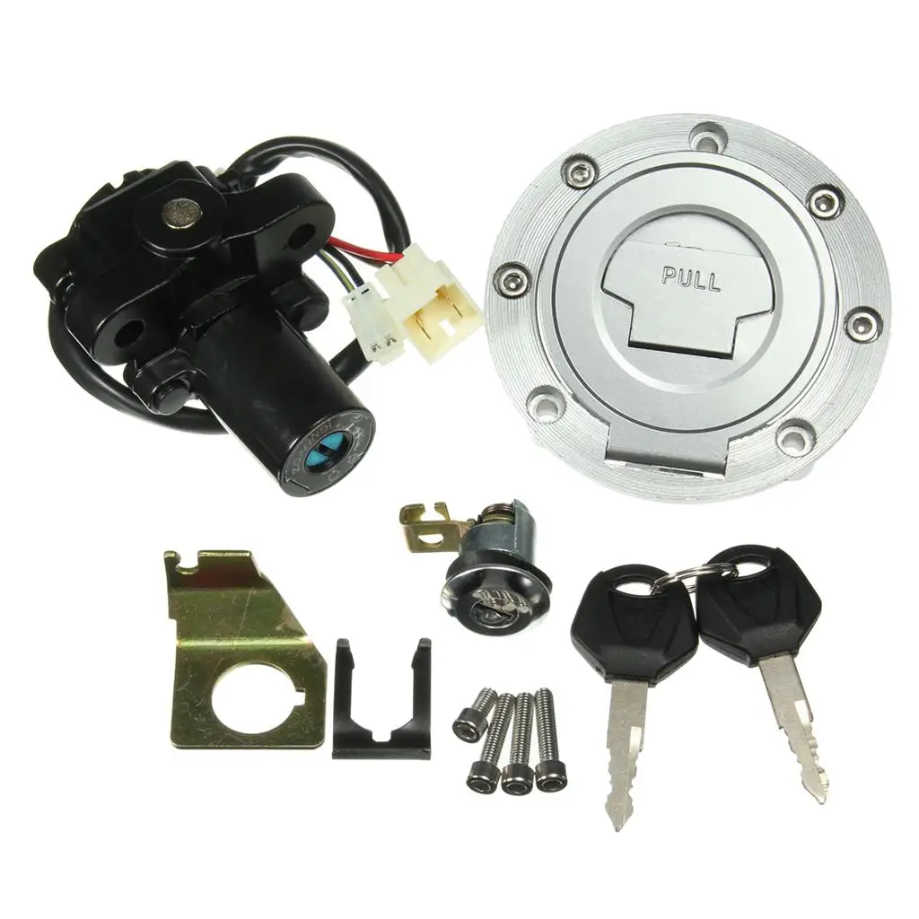 

Motorcycle Ignition Switch Lock Kit Durable Fuel Gas Tank Cover Seat Key Set for Yamaha YZF FZ Models