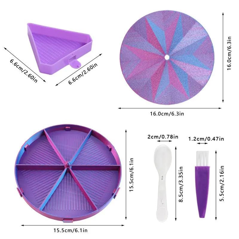 1 Set 6Pcs Diamond Painting Trays with Lids, DIY Diamond Art Tool Accessories, Perfect Gift for Diamond Painting Lovers view 5