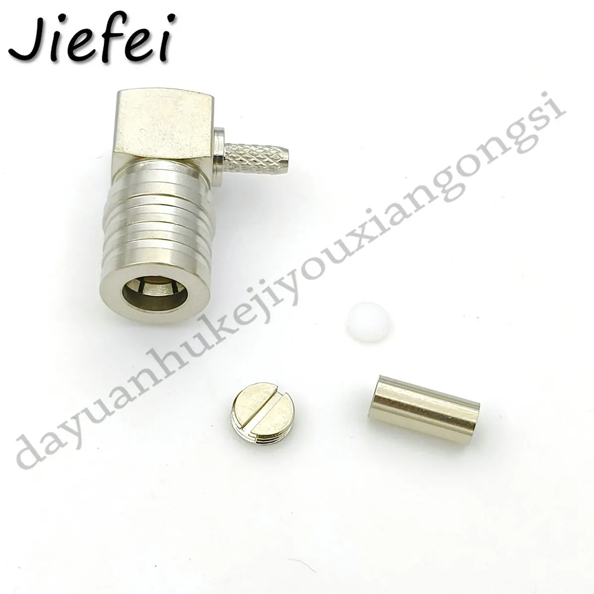 

100-200Pcs QMA Crimp Male Right angle 90 degrees RF Coaxial Connector for Cable RG316 RG174 LMR100 / RG58 RG400 RG142 LMR195