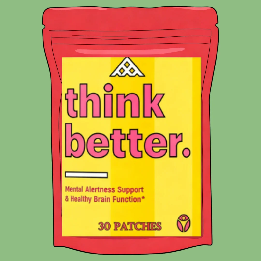Think Transdermal Patches Brain Vitamin for Memory and Focus, Nootropics Focus Patches 30 Patches