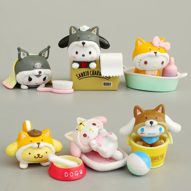 

Аниме-фигурка Hello Kitty Sanrio 3 см Chaigou Leisure Series My Melody Kuromi Cinnamoroll, коллекционные игрушки Kawaii, рождественские подарки