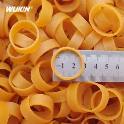 Yellow High Elastic Rubber Bands Stretchable Latex Rings For Home Office Dia20mm-75mm Width2mm-10mm Thickness1.5mm