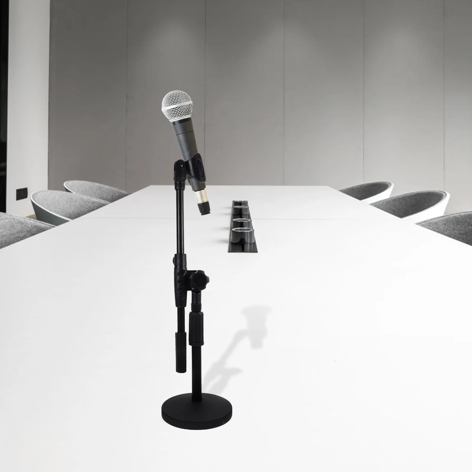 

Adjustable Mic Stand 37Cm Telescopic Desktop Microphone Bracket Wireless Metal Support For Live Streaming Conference Recording