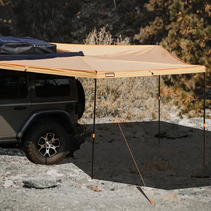 

Factory Hot Selling Retractable Fast Open Inflatable Car Side Awning Semi-Automatic Outdoor Tent