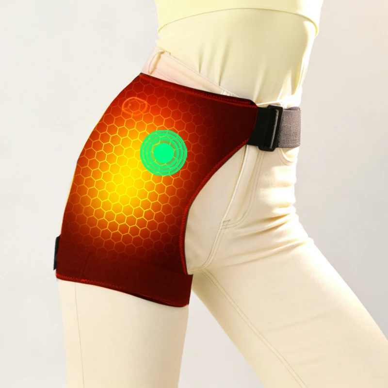 

Carbon Fiber Heated Hip Brace Electric Vibration Massager Relieve Sports Strain Hip Pain Ideal for Post Workout Recovery