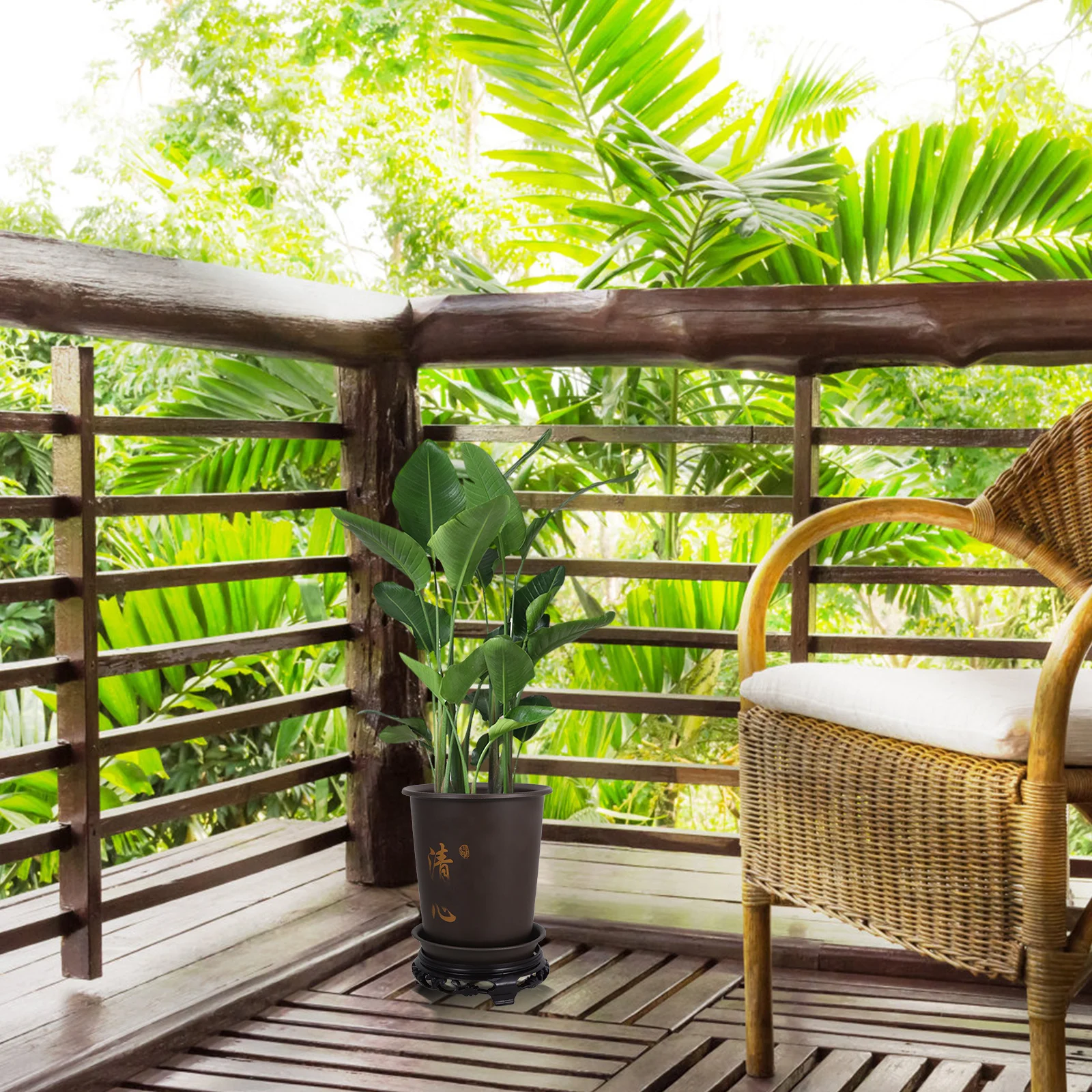 

1 Set Orchid Planting Pot Bonsai Flowerpot Indoor Plant Pots Rounded Plastic Container Garden Storage Succulent Nursery Tray