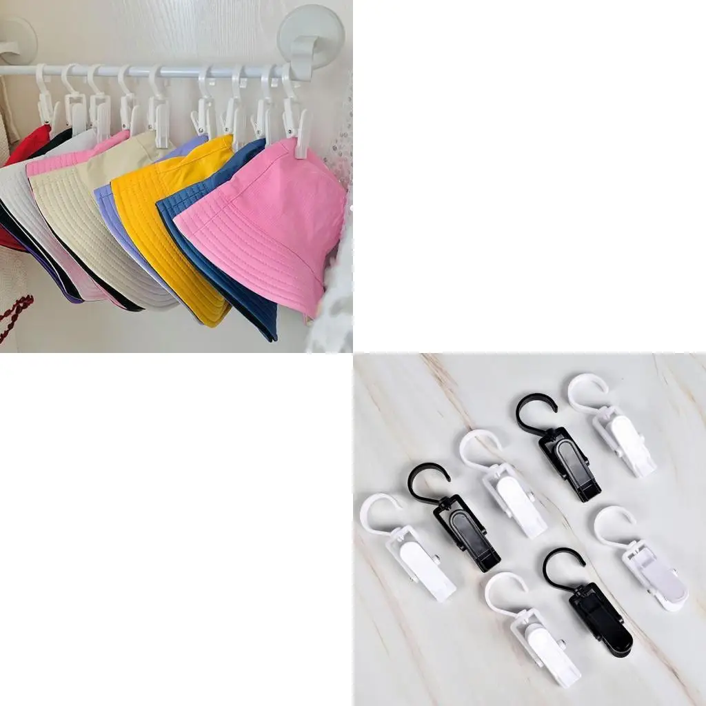 

652F Durable Plastic Hat Dress Clips on Hook Hanging Clothes Peg Laundry Clothes Clip Hanger Laundry Storage Organization