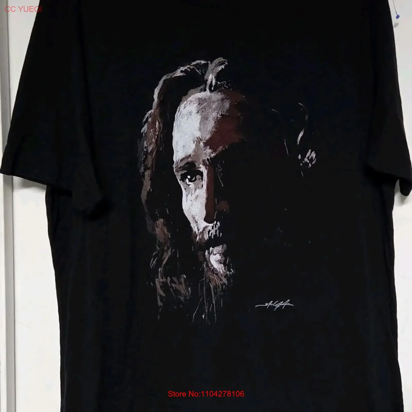 Jared Emerson Face of God T Shirt Art Reaches Everyone Men 2XL Artist vintage Washed Stylish graphic designer clothes Casual